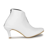 Ishransh White Womens Ankle Length Boots - None