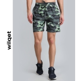 Mens Dryfit Camo Print Shorts-Airforce / L