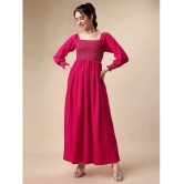 Sheetal associates - Pink Crepe Womens Gown ( Pack of 1 ) - None