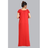 FOMTI Red Cotton Nighty - Free Size