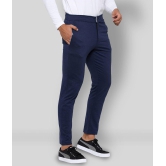 MAD TEE - Navy Blue Cotton Blend Men's Trackpants ( Pack of 1 ) - M