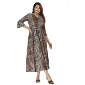 JC4U Cotton Brown A- line Dress - Single - M