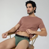 Pace Cotton Rib Briefs Olive Green XXL