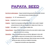 shivam organic seeds Thai Papaya Organic Variety Dwarf Fruit - 50 Seeds + Instruction Manual