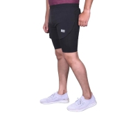 Solid Men Black Sports Shorts