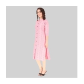 AKTIF 100% Cotton Solid Straight Womens Kurti - Pink ( Pack of 1 ) - None