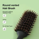 Urbane Home Hair Brush, Flexible Bristles, Paddle, Quick Drying, All Hair Types, Round Vented, 2 Piece, Black, C13-X-BLK-Urbane Home Hair Brush | Flexible Bristles | Paddle | Quick Drying | All H