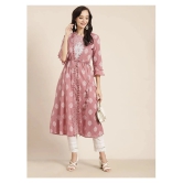 Juniper - Pink Cotton Womens Jacket Style Kurti ( Pack of 1 ) - XS