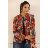 Printed women velvet jacket-L