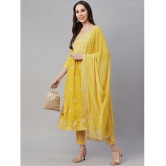 AMIRA'S INDIAN ETHNICWEAR - Mustard A-line Rayon Women's Stitched Salwar Suit ( Pack of 1 ) - None