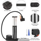 Portable Premium Mini Foot Pump Activated Floor Air Pump (Black)