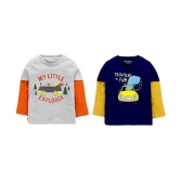 NammaBaby - Gray Cotton Boy's T-Shirt ( Pack of 2 ) - None