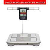 Omron HBF 375 Karada Scan Complete Digital Body Composition Monitor with 3 Months Memory to Monitor BMI, Segmental Body Fat & Skeletal Muscle, Progress Chart and Vesceral Fat Level