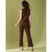 Selvia Brown Dyed Pant Top Set - None