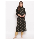 Vbuyz - Green Rayon Womens Front Slit Kurti - XXL