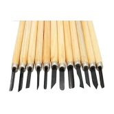 Rangwell 12 pcs Wood Carving Tool Set Whittling Wood Handle Chisel Woodworkers Tool