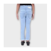 ICONIC ME- Kids Girl Sky Blue Denim Jeans - None