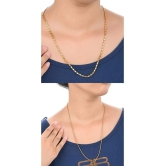 AanyaCentric Combo of 2 Gold Plated 22inches Long Fashion Chain - None