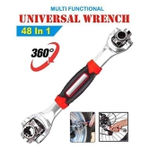 Marghat 48-in-1 Universal Socket Wrench Hand Tools with 360 Degree 6-Point Universal Wrench for Furniture, Car, Bike, Auto, Home Work, Outdoor & Hard to Reach Places Repair Tool Spanner.