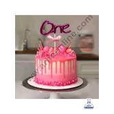 CAKE DECOR™ Plastic One Number Cake Topper - 1 Piece-Silver