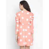 Oxolloxo Peach-Coloured Crepe A-Line Dress