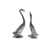 Silver Swan Figurine Set ( pack of 2)