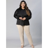 Oxolloxo Plus Size Relaxed Spread Collar Casual Shirt