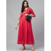 AMIRA''S INDIAN ETHNICWEAR - Red Cotton Women''s Fit & Flare Dress ( Pack of 1 ) - None