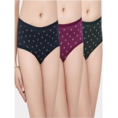 IN CARE LINGERIE - Multi Color Cotton Printed Women's Briefs ( Pack of 3 ) - None