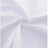 SHELTER Premium Mens 100% Cotton Soft Handkerchief Pure white Color Hanky (Size 41 x 42 cm) - Pack of 12