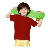 Boys Cotton Plain Half Sleeve TShirt (Maroon) PID41462