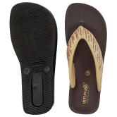 Aerowalk Gold Womens Leather Slipper - None