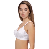 Eves Beauty Womens Full Coverage Bra-40D / White / Cotton