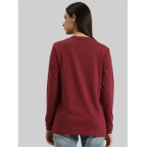 PPTHEFASHIONHUB Maroon Cotton Blend Loose Fit Womens T-Shirt ( Pack of 1 ) - None