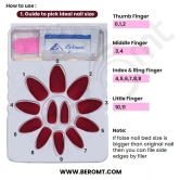 PRINTED SHORT SQUARE NAILS - (NAIL KIT INCLUDED)-Maroon Dot