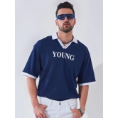 Young Navy Oversized Polo T-shirt-L / Navy