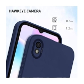 Case Vault Covers - Blue Silicon Plain Cases Compatible For Xiaomi Redmi 9i ( Pack of 1 ) - Blue