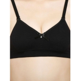 ILRASO - Black Cotton Non Padded Women's T-Shirt Bra ( Pack of 1 ) - None