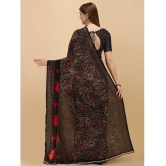 LEELAVATI - Black Georgette Saree With Blouse Piece ( Pack of 2 ) - Black