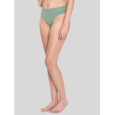 ILRASO - Green Poly Cotton Solid Women's Bikini ( Pack of 1 ) - None