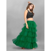 Apnisha - Green Net Girls Lehenga Choli Set ( Pack of 1 ) - None