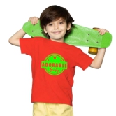 Boys Cotton Adorable Baby Half Sleeve TShirt (Red) PID41498