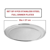 A & H ENTERPRISES 6 Pcs Stainless Steel Steel Full Plate - Steel