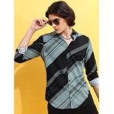 Ketch 100% Cotton Regular Fit Striped Full Sleeves Mens Casual Shirt - Green ( Pack of 1 ) - None