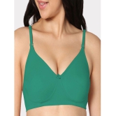 IN CARE LINGERIE - Green Cotton Lightly Padded Women's T-Shirt Bra ( Pack of 1 ) - None