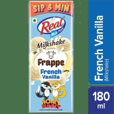 Real Milk Power French Vanila Frappe Milkshake, 180 Ml