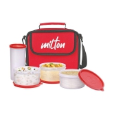 Milton New Meal Combi Lunch Box, 3 Containers and 1 Tumbler, Red