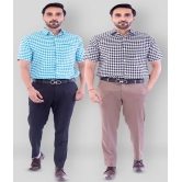 DESHBANDHU DBK - Multicolor Cotton Regular Fit Mens Casual Shirt ( Pack of 2 ) - None