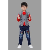 DKGF Fashion - Light Grey Cotton Blend Boys Shirt & Jeans ( Pack of 1 ) - None