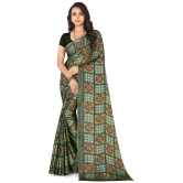 LEELAVATI - Green Chiffon Saree With Blouse Piece ( Pack of 1 ) - Green